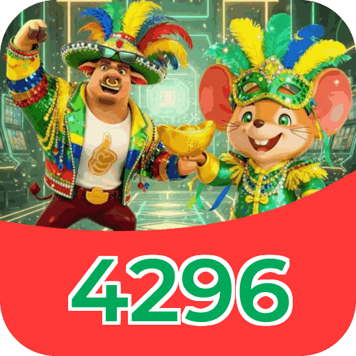 Interface do aplicativo 4296 mostrando jogos disponíveis no iOS e Android
